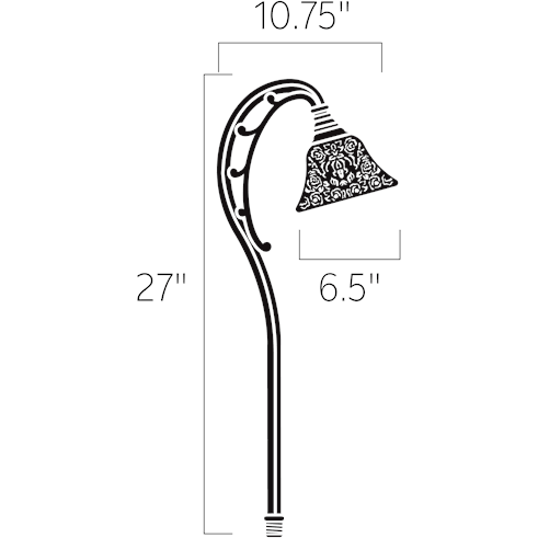 Kichler - Intaglio Crook Neck Landscape Lighting - Lights Canada