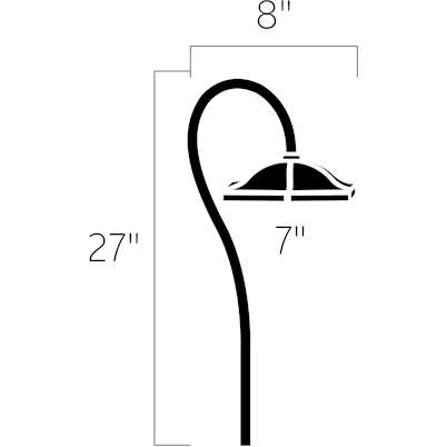 Kichler - Kichler LED Shepherd's Crook Path Lt - Lights Canada