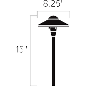 Kichler - 8" Dome 2700K LED Landscape Lighting (Short Stem) - Lights Canada