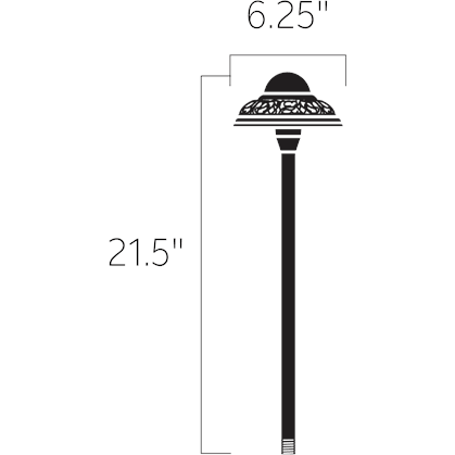 Kichler - Pierced Dome 2700K LED Landscape Lighting - Lights Canada