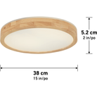 Artika - Artika Dryad Wood Flush Mount - Lights Canada