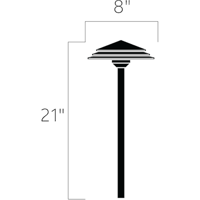 Kichler - Kichler Round Tiered LED Path - Lights Canada