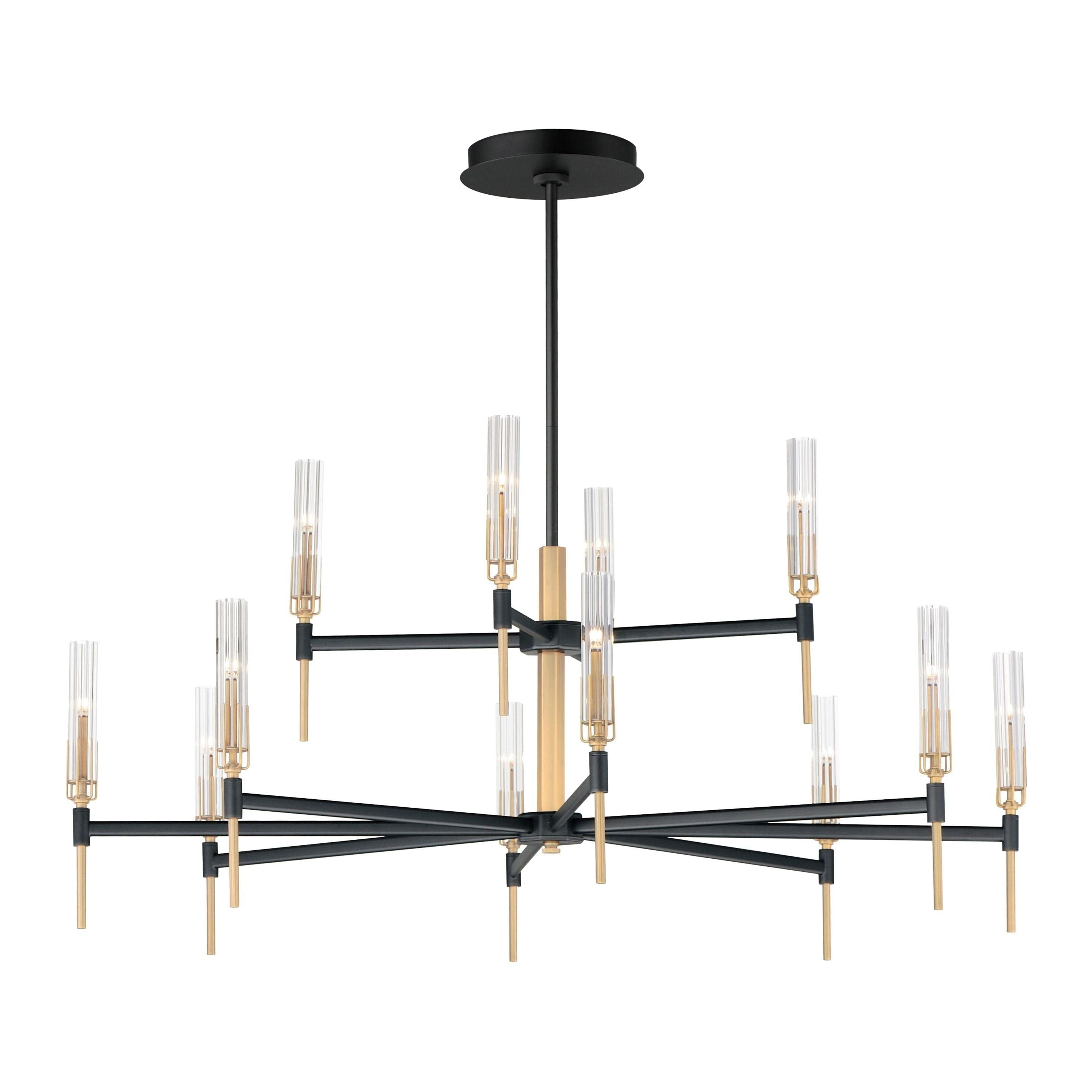 Flambeau 12-Light 2-Tier LED Chandelier