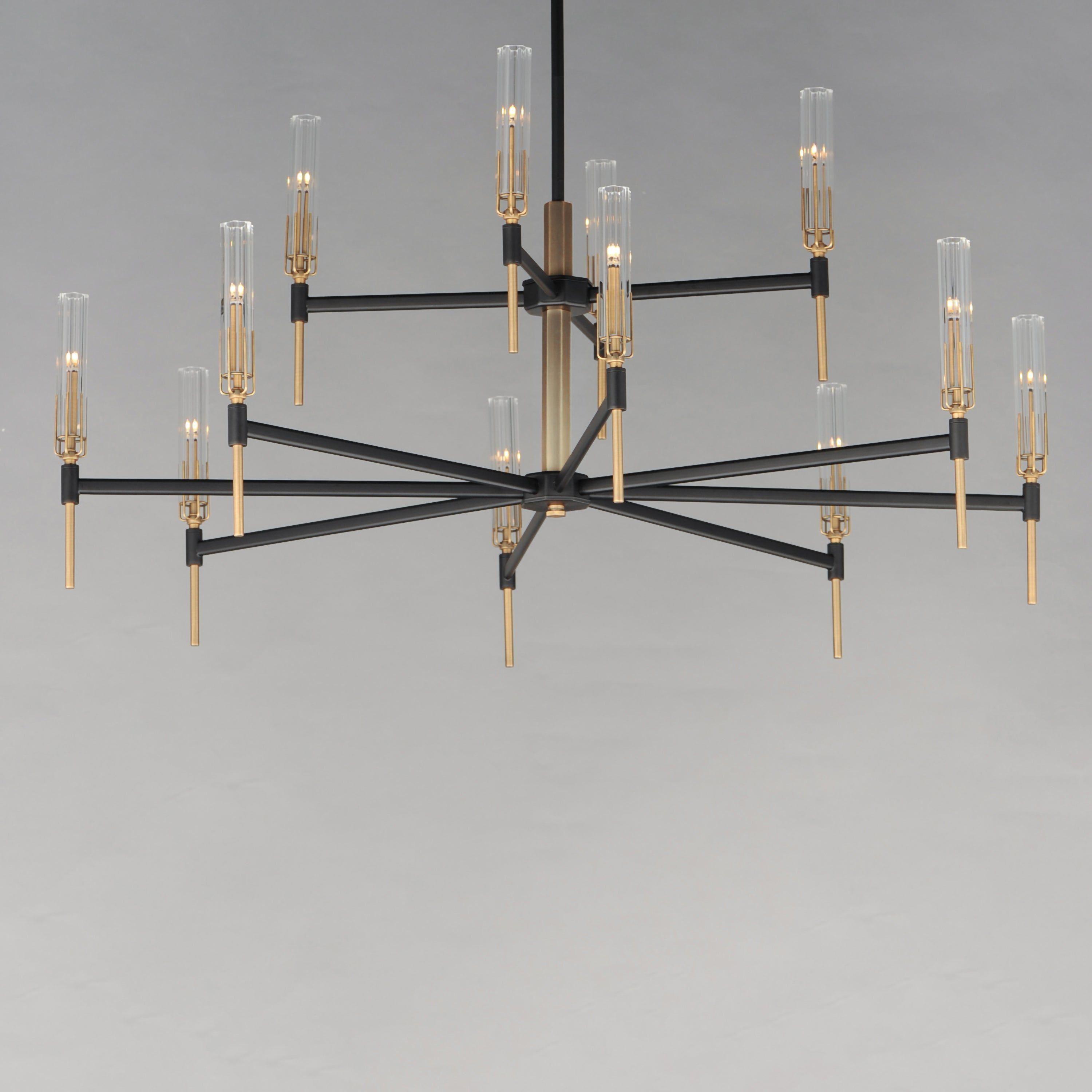 Flambeau 12-Light 2-Tier LED Chandelier