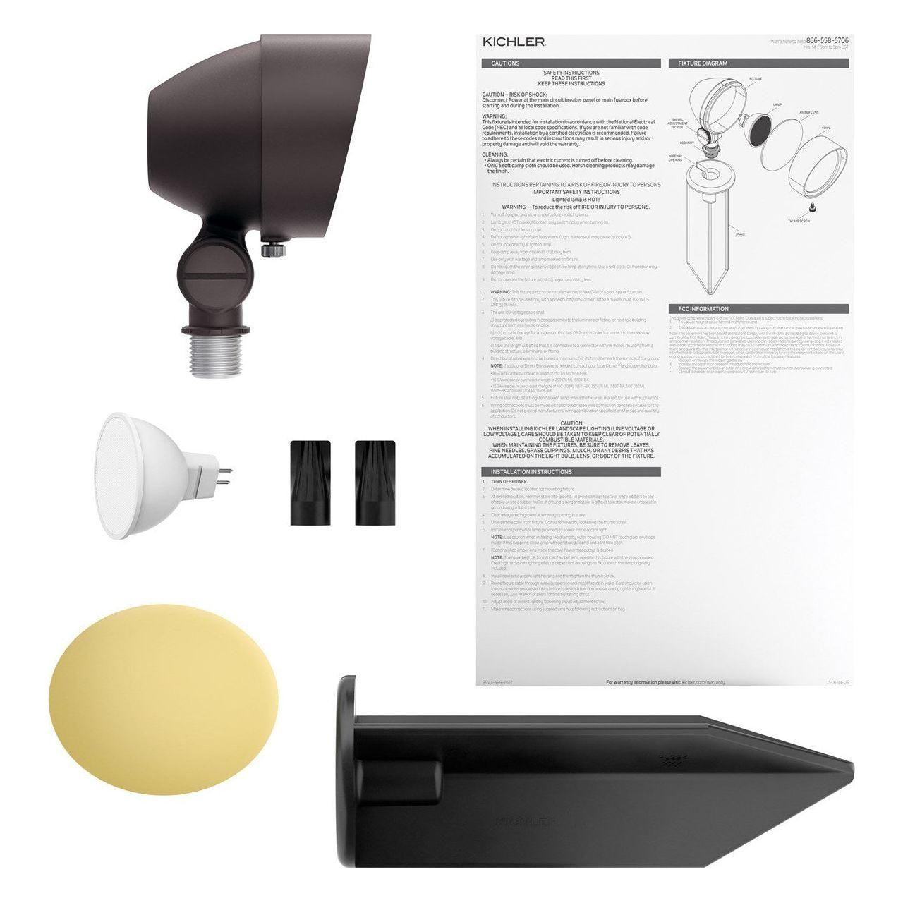 Kichler - Adjustable Drop-In LED Flood Light Kit - Lights Canada