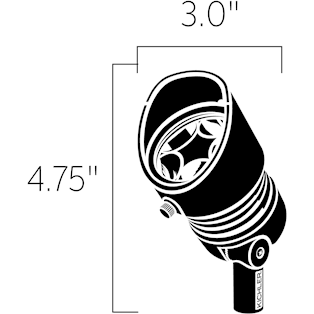 Kichler - 12.5W 3000K LED 10-Degree Landscape Lighting - Lights Canada