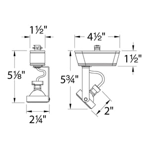 WAC Lighting - HT-180 Low Voltage Track Head for L Track with LED Bulb - Lights Canada