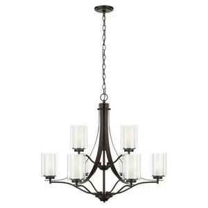 Generation Lighting - Elmwood Park Nine Light Chandelier (with Bulbs) - Lights Canada