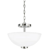 Oslo Two Light Semi-Flush Convertible Pendant (with Bulbs)