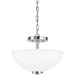 Generation Lighting - Oslo Two Light Semi-Flush Convertible Pendant (with Bulbs) - Lights Canada