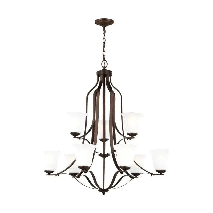 Generation Lighting - Emmons Nine Light Chandelier (with Bulbs) - Lights Canada