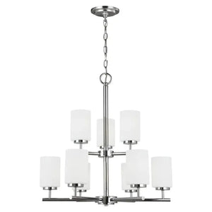 Generation Lighting - Oslo Nine Light Chandelier (with Bulbs) - Lights Canada