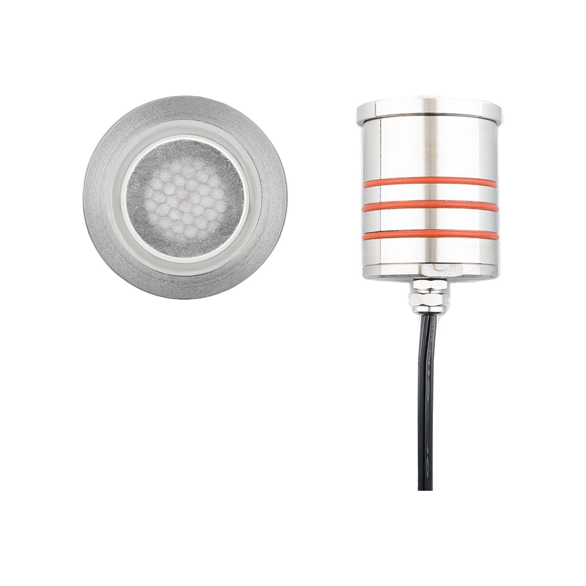 WAC Lighting - LED 2" 12V Round Low-Profile Top Inground Indicator Light with Hex Louver - Lights Canada