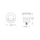 WAC Lighting - LED 2" 12V Round Beveled Half Circle Top Inground Indicator Light - Lights Canada