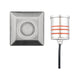 WAC Lighting - LED 2" 12V Square Beveled Top Inground Indicator Light with Hex Louver - Lights Canada