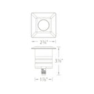 WAC Lighting - LED 2" 12V Square Beveled Top Inground Indicator Light with Hex Louver - Lights Canada