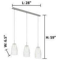 Eglo - Crash 3-Light Linear Suspension - Lights Canada
