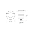 WAC Lighting - LED 2" 12V Round Beveled Bi-Directional Top Inground Indicator Light - Lights Canada