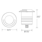 WAC Lighting - LED 2" 12V Round Beveled Single Directional Top Inground Indicator Light - Lights Canada