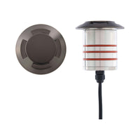 LED 2" 12V Round Beveled Quad Directional Top Inground Indicator Light
