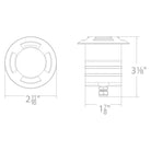 WAC Lighting - LED 2" 12V Round Beveled Quad Directional Top Inground Indicator Light - Lights Canada