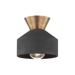 Troy - Covina 1-Light Flush Mount - Lights Canada