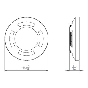 WAC Lighting - LED 2" 12V Round Beveled Quad Directional Top Surface Mounted Indicator Light - Lights Canada