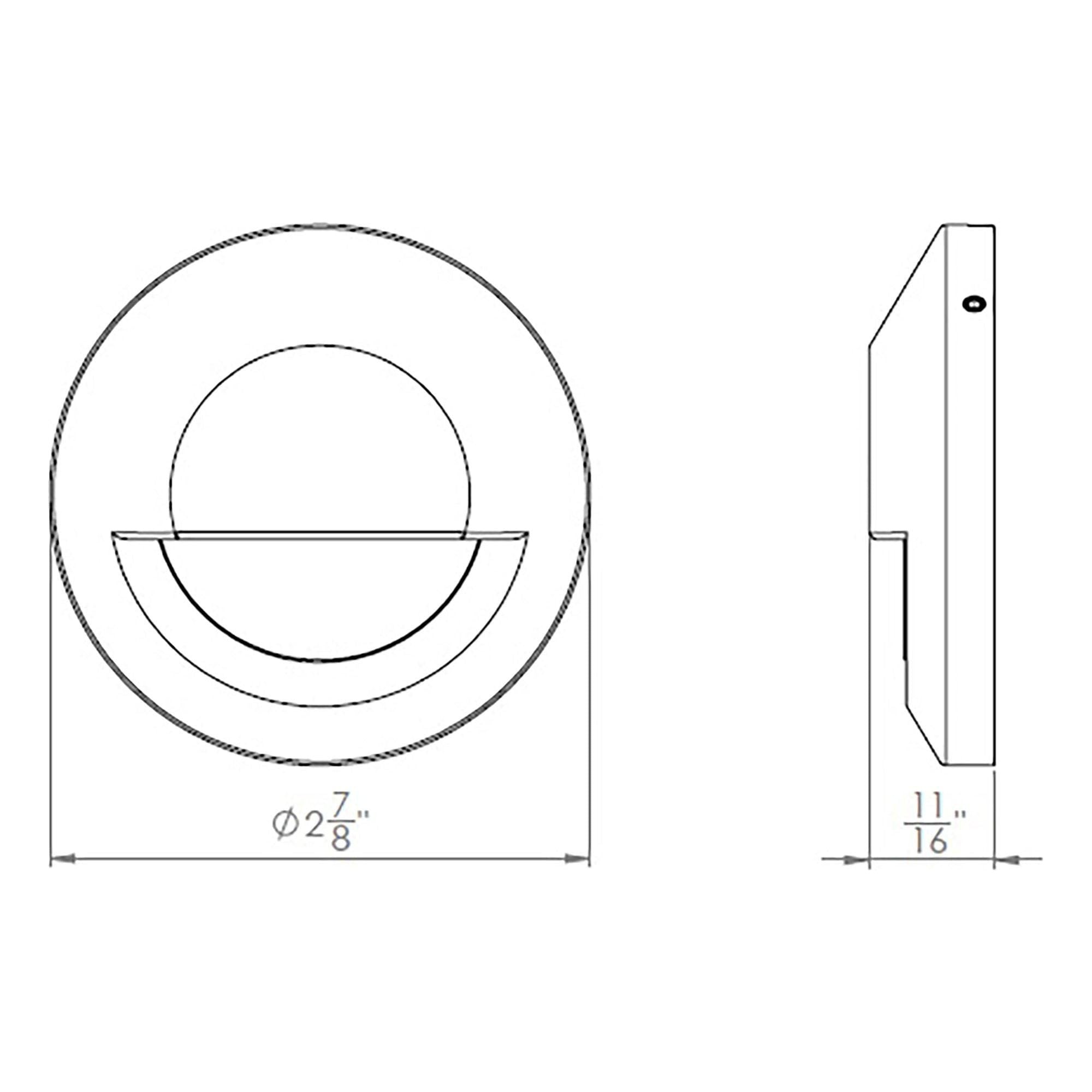 WAC Lighting - LED 2" 12V Round Beveled Half Circle Top Surface Mounted Indicator Light - Lights Canada