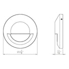 WAC Lighting - LED 2" 12V Round Beveled Half Circle Top Surface Mounted Indicator Light - Lights Canada