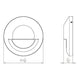 WAC Lighting - LED 2" 12V Round Beveled Half Circle Top Surface Mounted Indicator Light - Lights Canada
