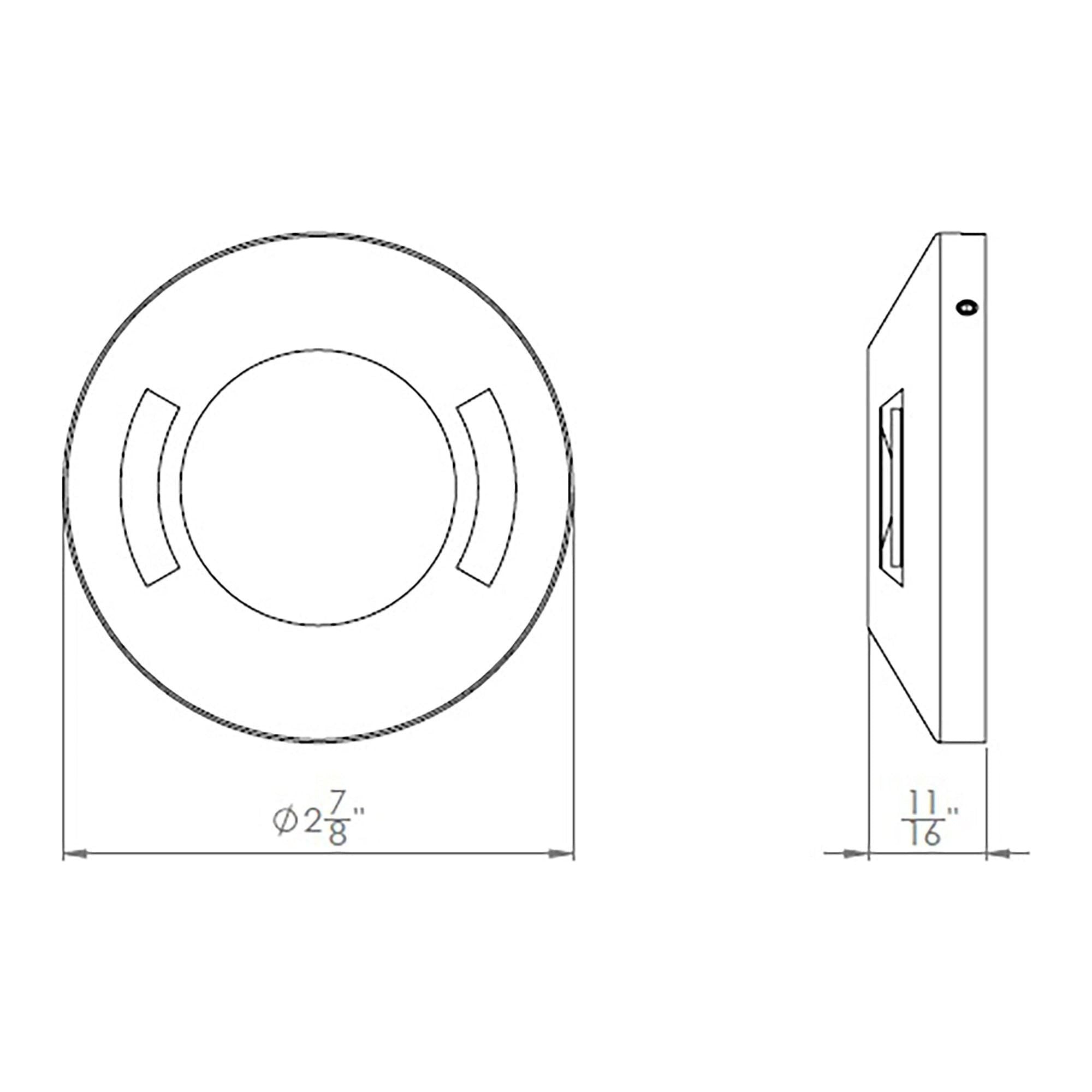 WAC Lighting - LED 2" 12V Round Beveled Bi-Directional Top Surface Mounted Indicator Light - Lights Canada