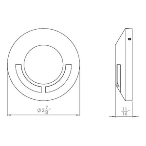 WAC Lighting - LED 2" 12V Round Beveled Single Directional Top Surface Mounted Indicator Light - Lights Canada