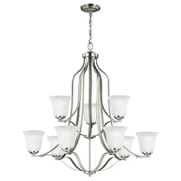 Emmons Nine Light Chandelier (with Bulbs)
