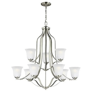 Generation Lighting - Emmons Nine Light Chandelier (with Bulbs) - Lights Canada