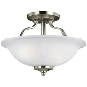 Generation Lighting - Emmons Two Light Semi-Flush (with Bulbs) - Lights Canada