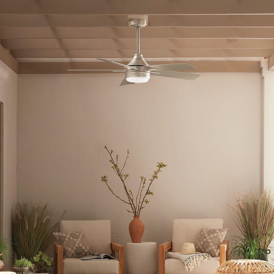 Kichler - Tide 52" Weather+ Outdoor Ceiling Fan - Lights Canada