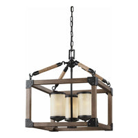 Dunning 3-Light Chandelier (with Bulbs)