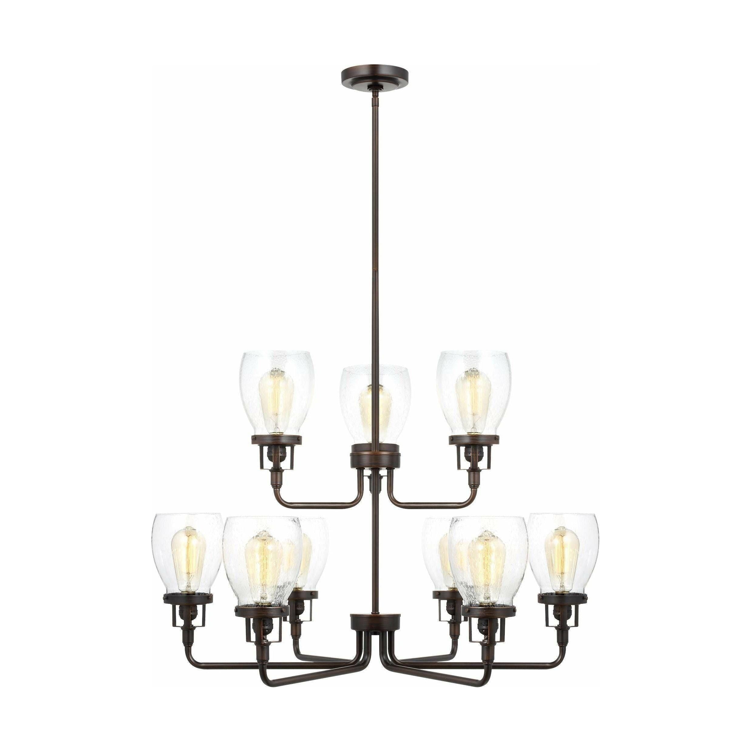 Generation Lighting - Belton 9-Light Up Chandelier (with Bulbs) - Lights Canada