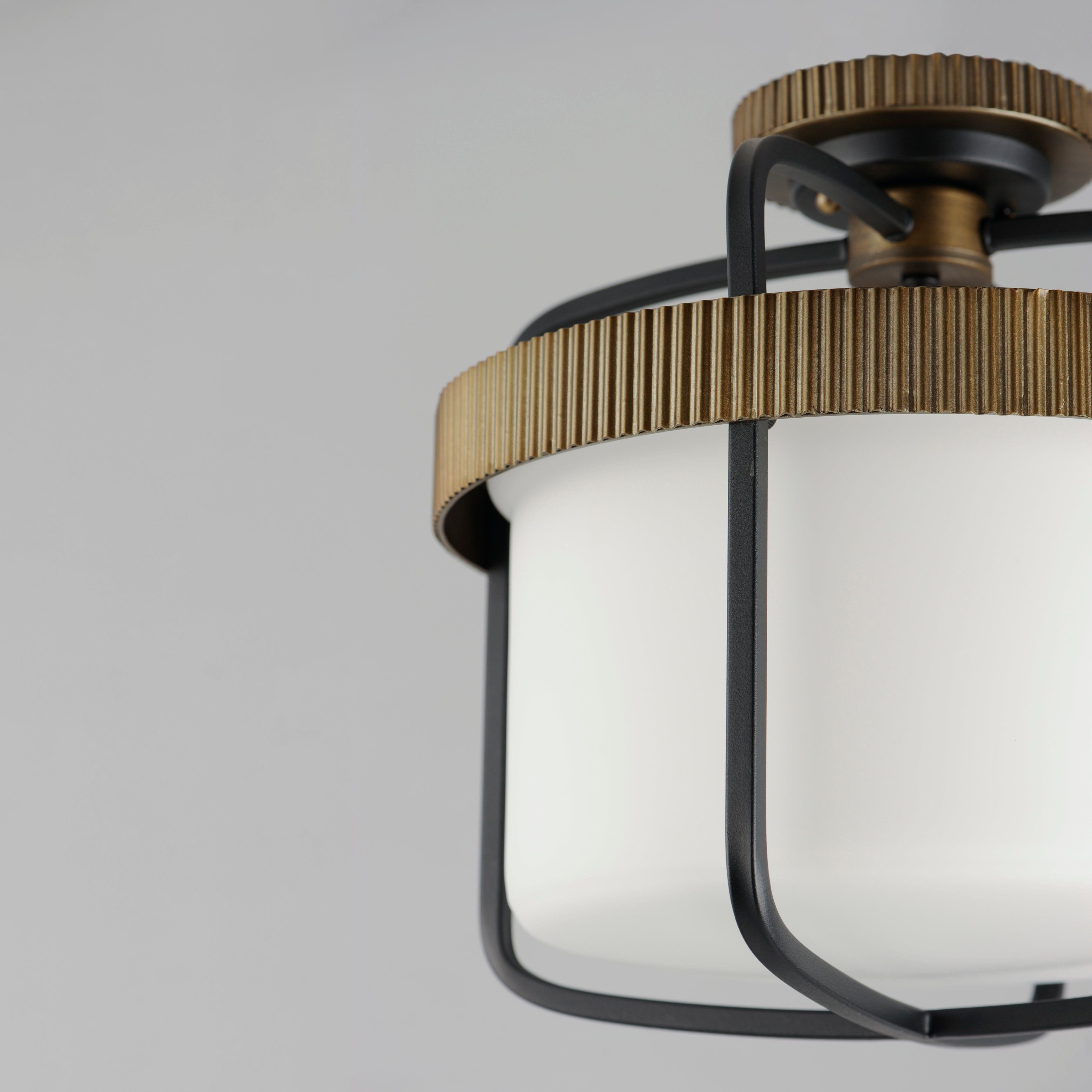 Ruffles 3-Light Semi Flush Mount