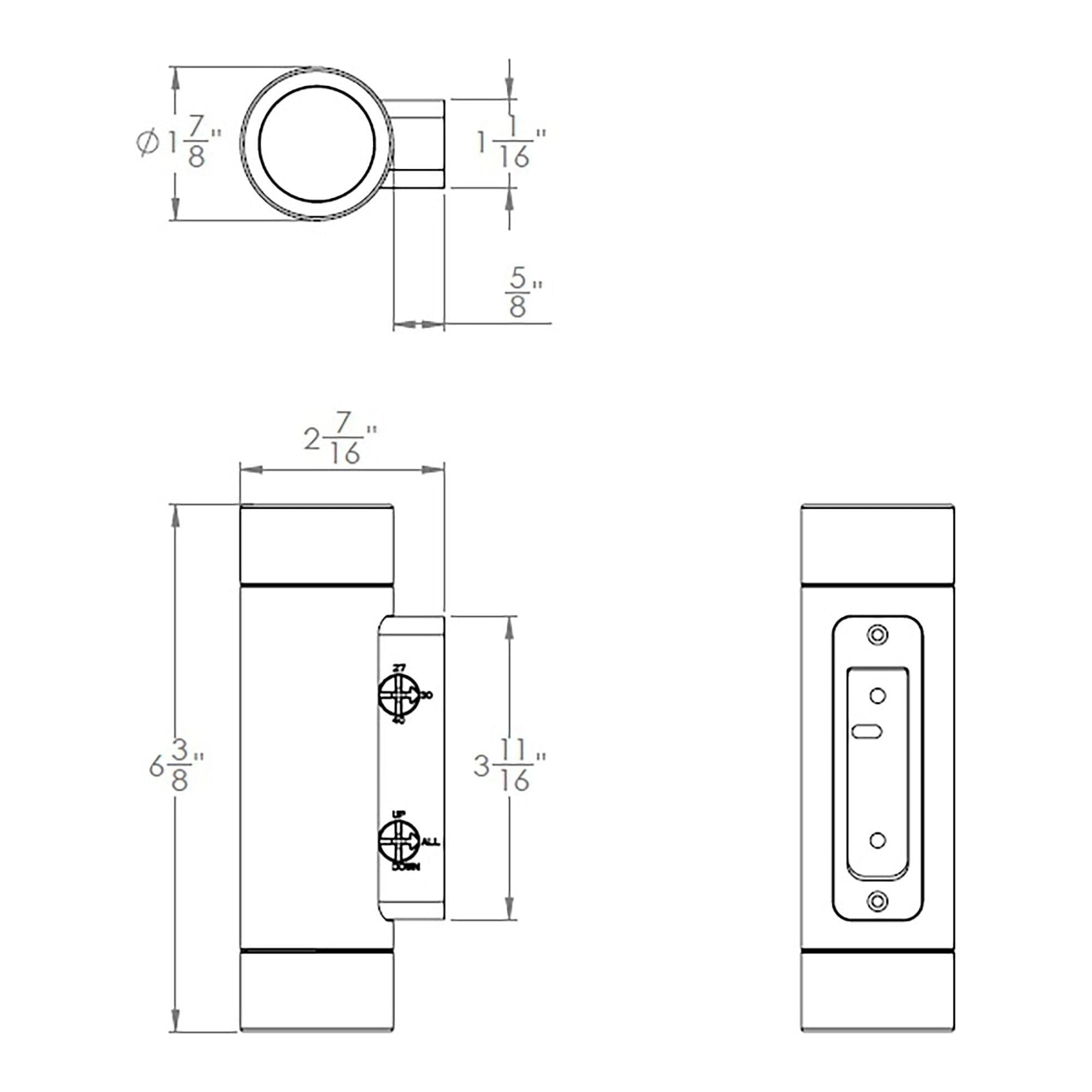 WAC Lighting - Estrella LED 6.5" Indoor/Outdoor 12V Wall Cylinder - Lights Canada