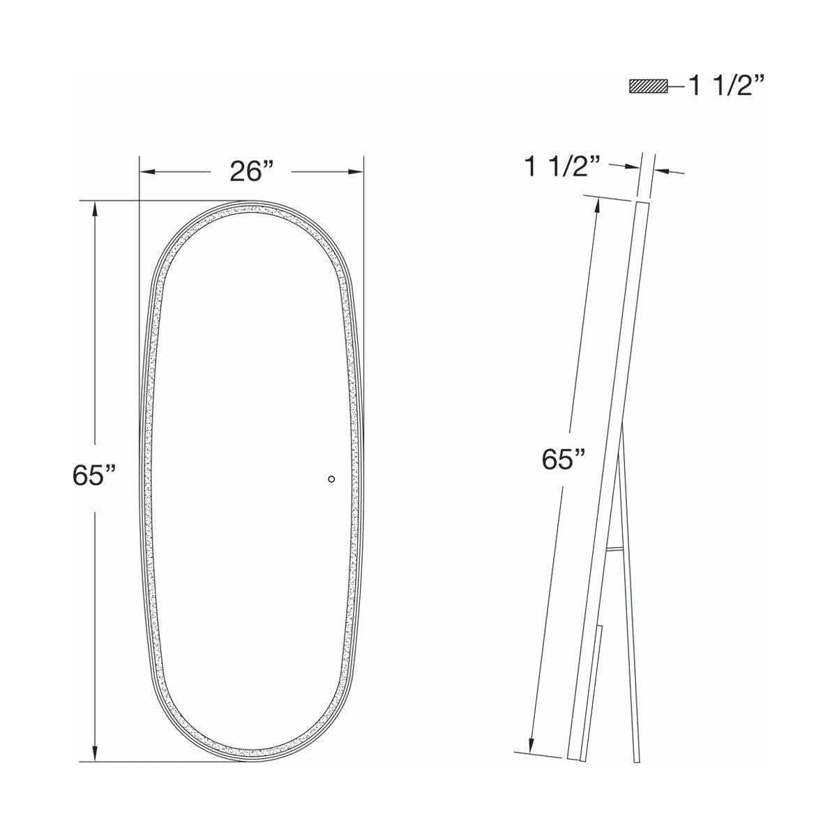 Eurofase - Obon Standing LED Mirror - Lights Canada