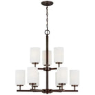 Generation Lighting - Oslo Nine Light Chandelier (with Bulbs) - Lights Canada