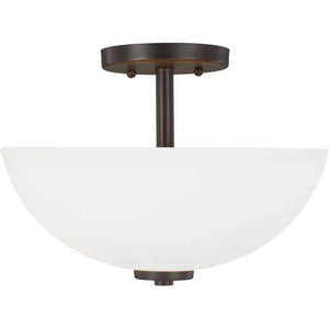 Generation Lighting - Oslo Two Light Semi-Flush Convertible Pendant (with Bulbs) - Lights Canada