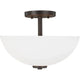 Generation Lighting - Oslo Two Light Semi-Flush Convertible Pendant (with Bulbs) - Lights Canada