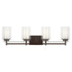 Generation Lighting - Elmwood Park Four Light Wall / Bath (with Bulbs) - Lights Canada