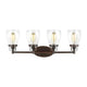 Generation Lighting - Belton Four Light Wall / Bath (with Bulbs) - Lights Canada