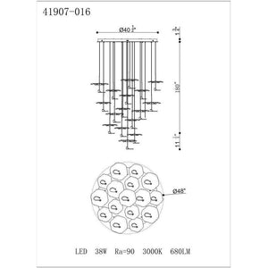 Eurofase - Lagatto 16 Light Chandelier - Lights Canada