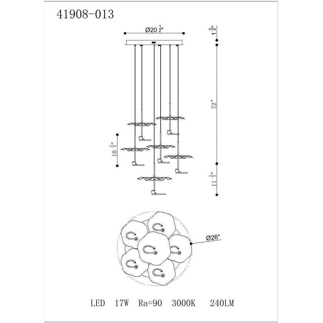 Eurofase - Lagatto 6 Light Chandelier - Lights Canada