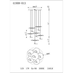 Eurofase - Lagatto 6 Light Chandelier - Lights Canada