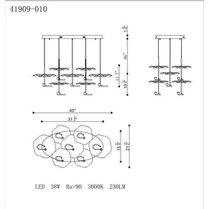 Eurofase - Lagatto 7 Light Chandelier - Lights Canada